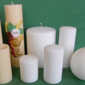 CANDELE ALTARE cera bianca o api