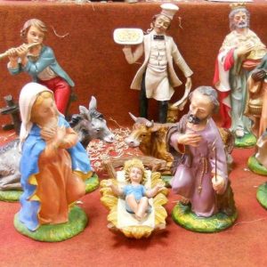 presepe in cartapesta misure cm. 20 e cm. 30
