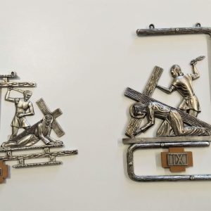 Via crucis in bronzo argentato