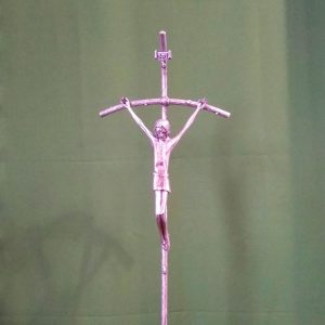 Croce astile argentata