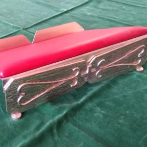 LEGGIO DA MENSA IN BRONZO ARGENTATO
